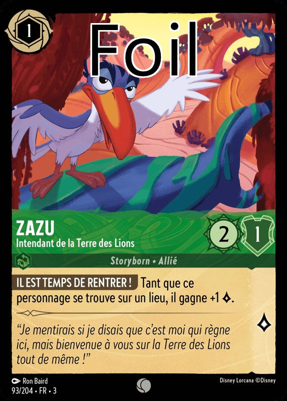 Zazu foil Intendant de la Terre des Lions
