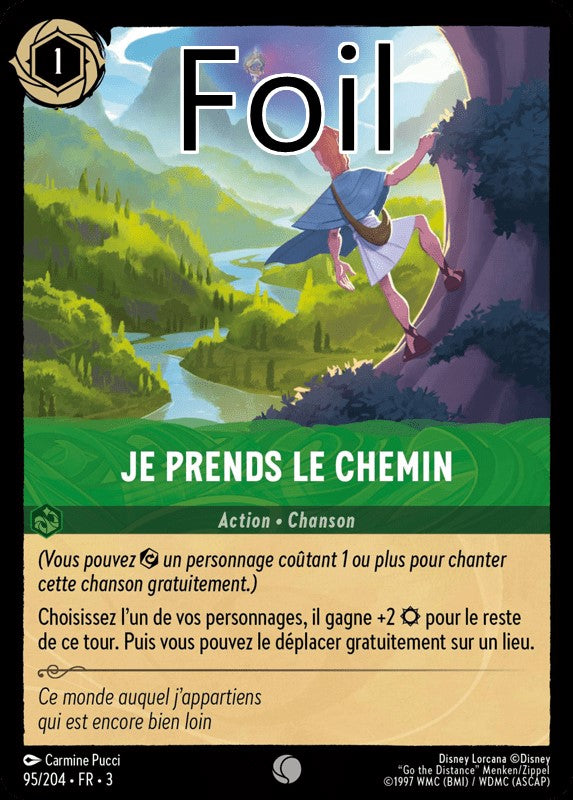Je prends le chemin foil