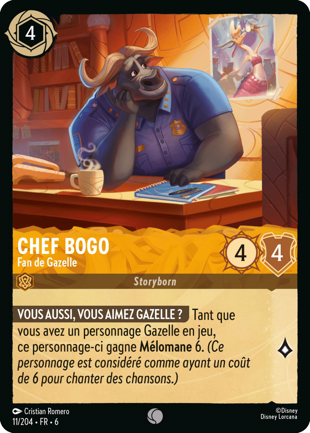 Chef Bogo Fan de la Gazelle 11/204