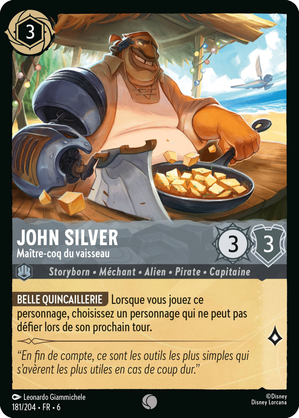 John Silver Maître-coq du vaisseau 181/204