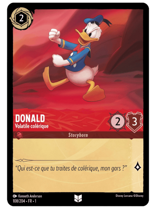 Donald Duck Volatile colérique