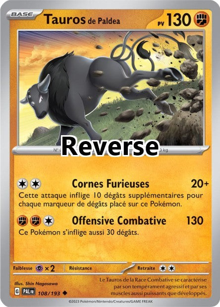 Tauros de Paldéa reverse