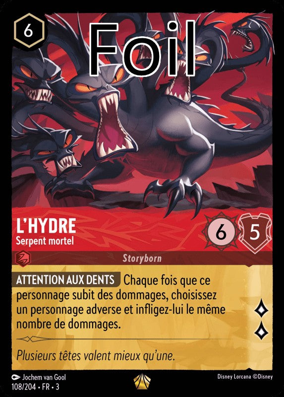 l'hydre foil Serpent mortel