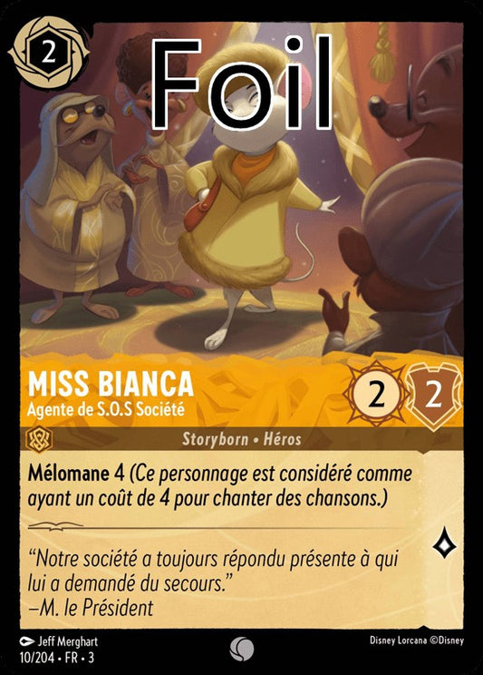 Miss Bianca foil Agente de S.O.S Société