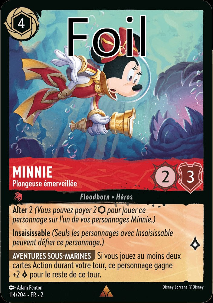 Minnie Mouse Foil 
Plongeuse émerveillée