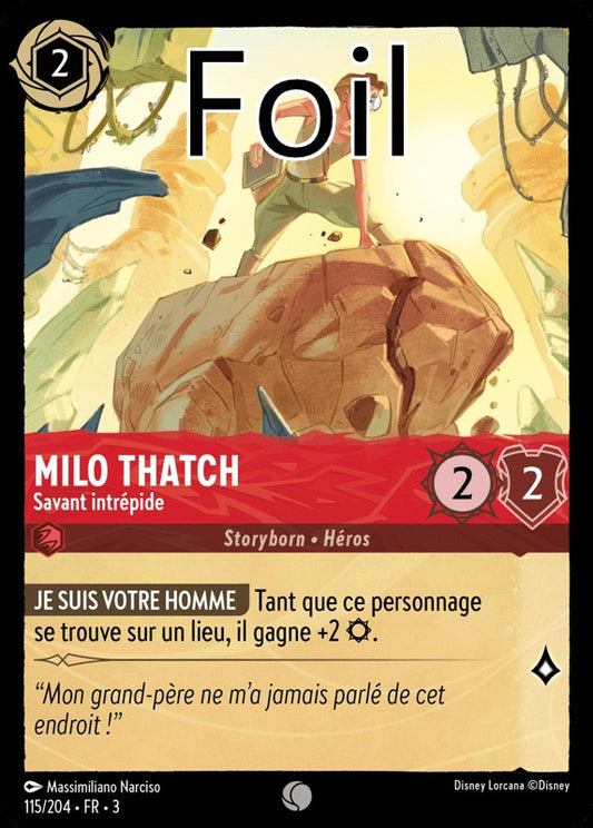 Milo Thatch foil Savant intrépide