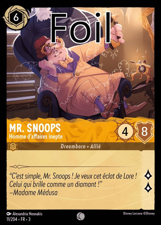 Mr. Snoops foil Homme d’affaires inepte