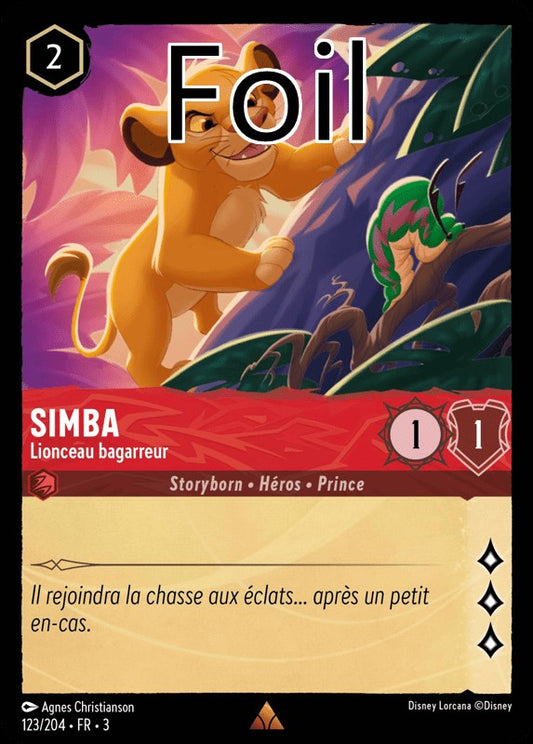 Simba foil Lionceau bagarreur