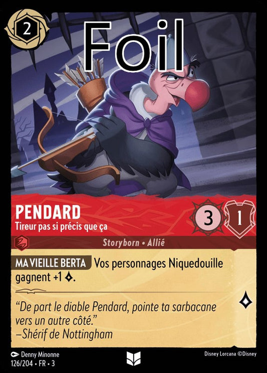 Pendard foil Tireur pas si précis que ça