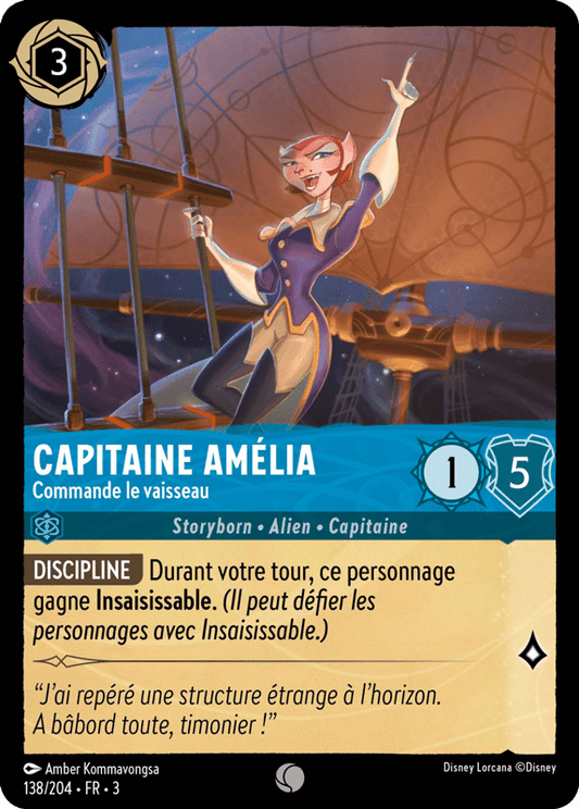 Capitaine Amélia Commande le vaisseau