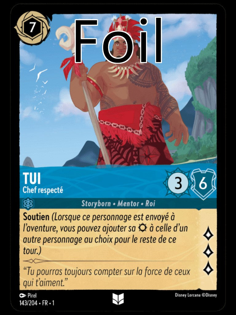 Tui Foil 
Chef respecté