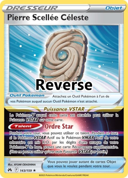 Pierre Scellée Céleste reverse