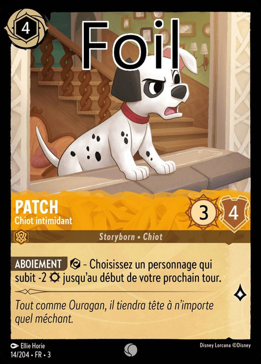 Patch foil Chiot intimident