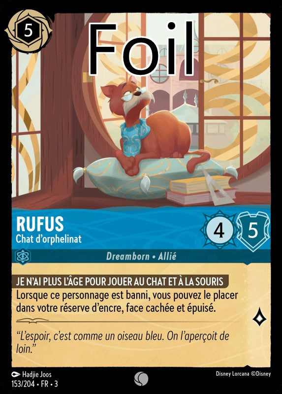Rufus foil Chat d’orphelinat