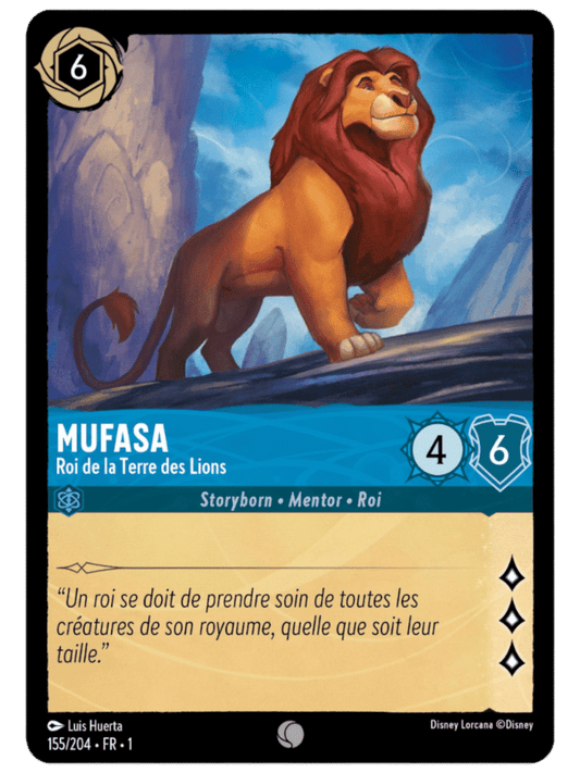 Mufasa Roi de la Terre des Lions