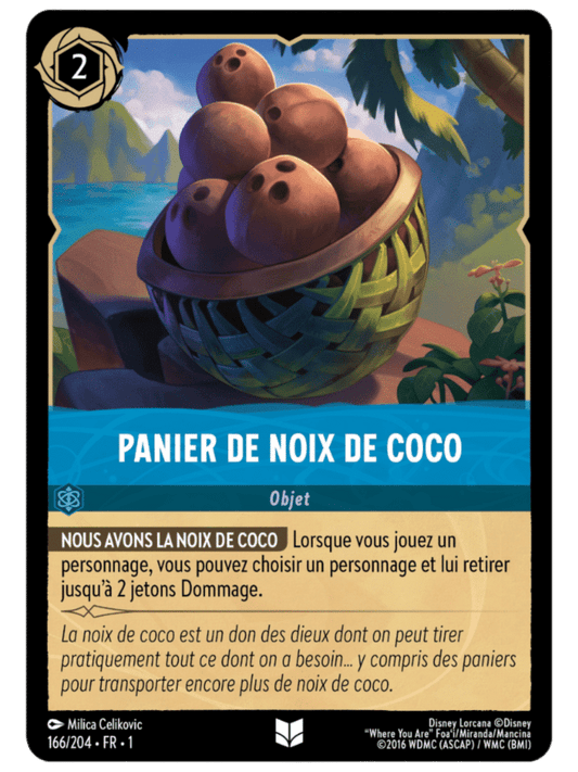 Panier de noix de coco