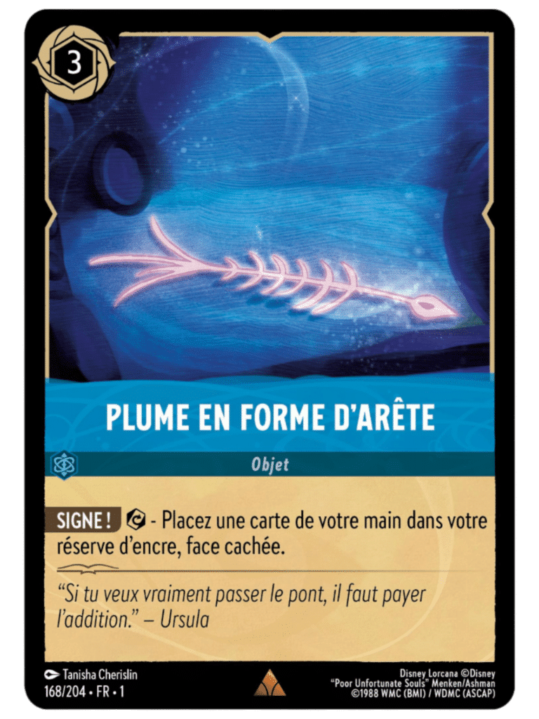 Plume en forme d’arête