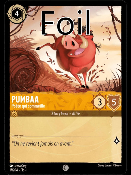 Pumba Foil 
Poète qui sommeille