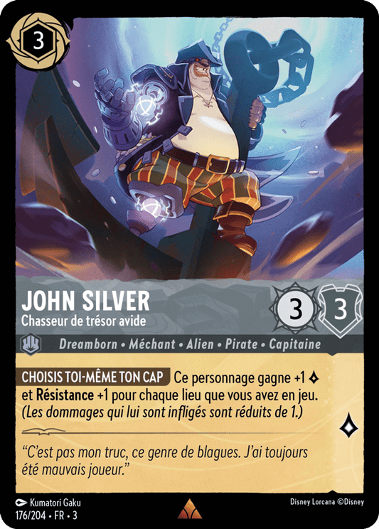 John Silver Chasseur de trésor avide