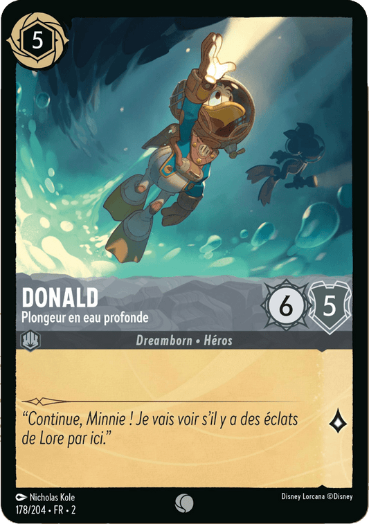Donald Duck Plongeur en eau profonde