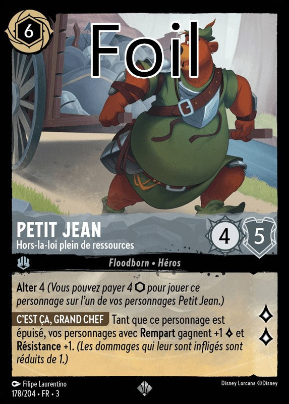 Petit Jean foil Hors-la-loi plein de ressources