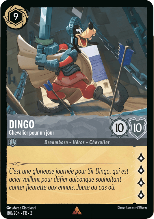 Dingo Chevalier pour un jour