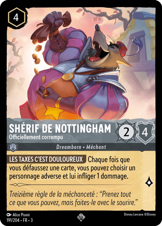 Shérif de Nottingham Officiellement corrompu