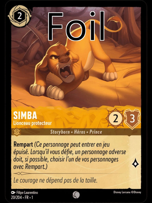 Simba Foil 
Lionceau protecteur