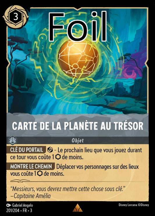 Carte de la Planète au Trésor foil