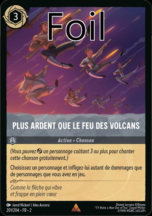 Plus ardent que le feu des volcans Foil