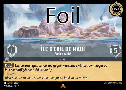 Île d’exil de Maui foil Rocher caché