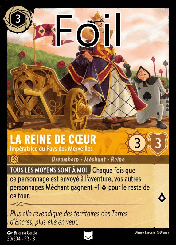 La Reine de cœur foil Impératrice du Pays des Merveilles