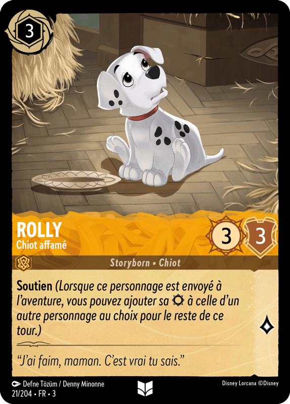 Rolly Chiot affamé