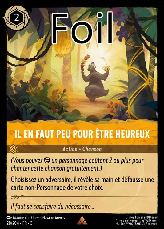 Il en faut peu pour être heureux foil