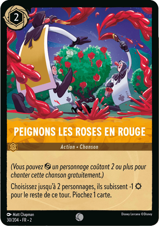 Peignons les roses en rouge