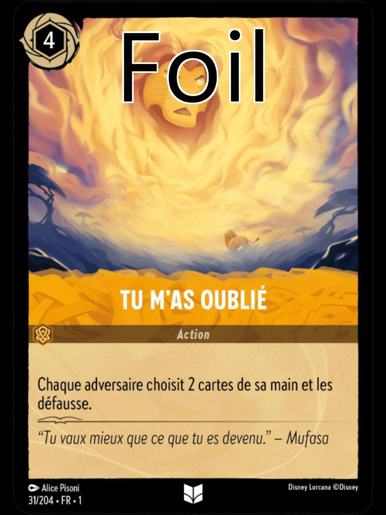 Tu m’as oublié Foil