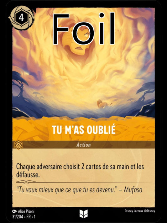 Tu m’as oublié Foil