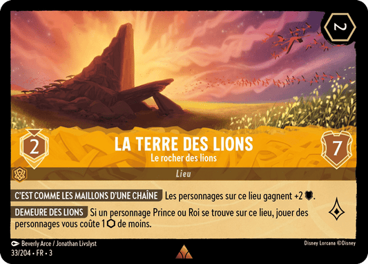 La terre des lions Le rocher des lions