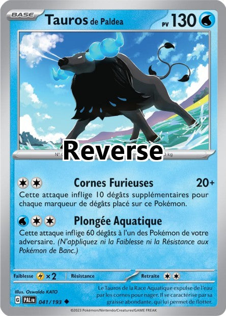 Tauros de Paldéa reverse