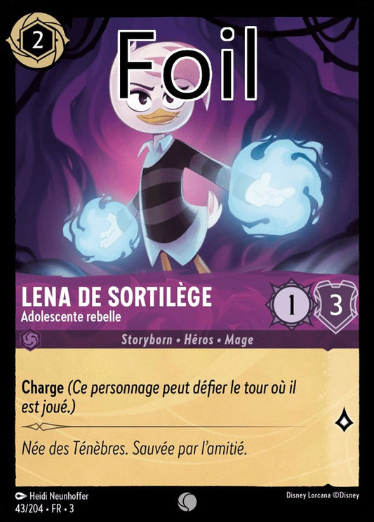 Lena De Sortilège foil Adolescente rebelle