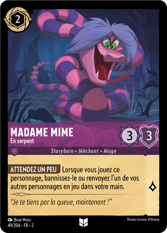 Madame Mime En serpent