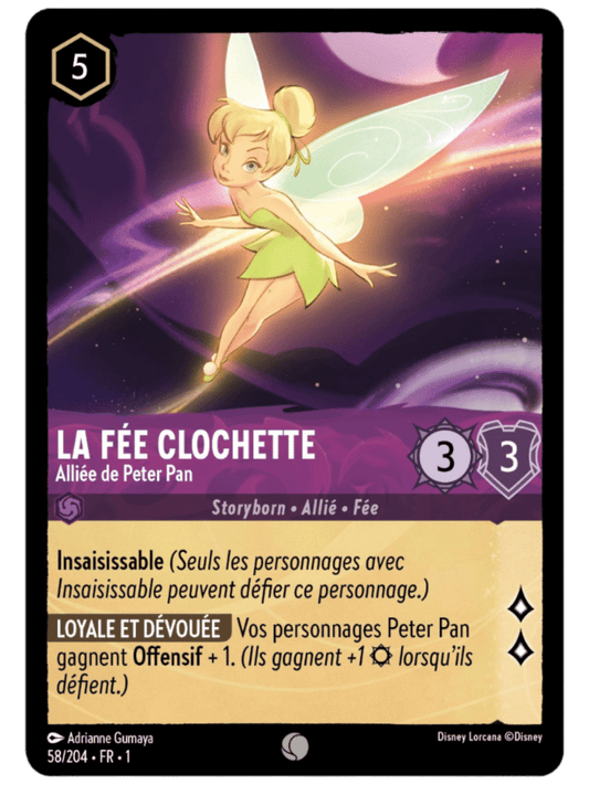La Fée Clochette Alliée de Peter Pan