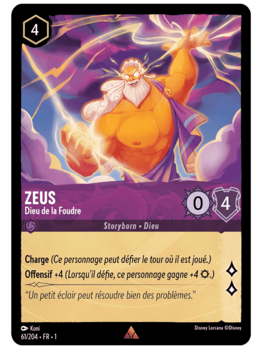 Zeus Dieu de la Foudre