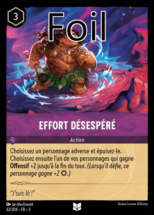 Effort désespéré foil