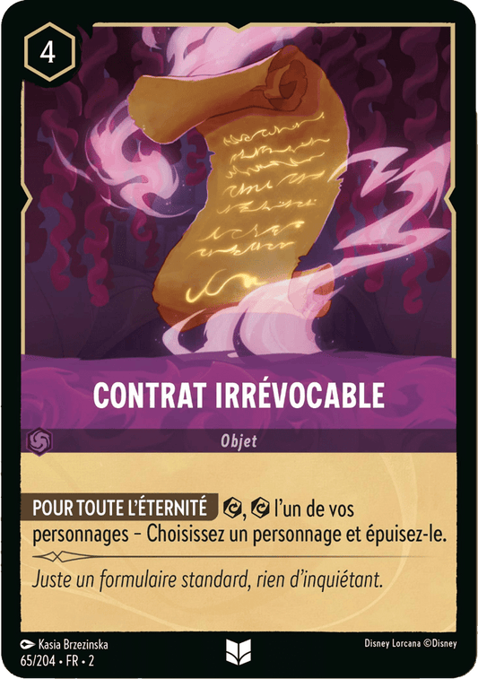 Contrat irrévocable