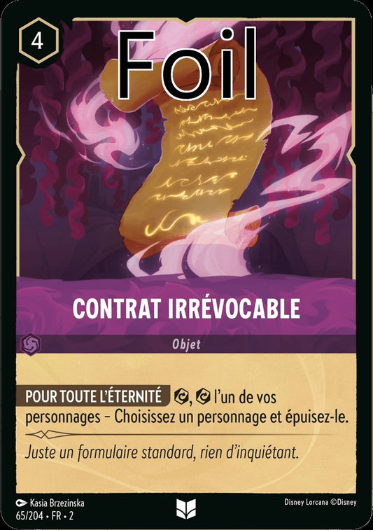Contrat irrévocable Foil