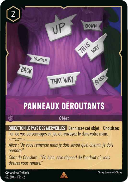 Panneaux déroutants