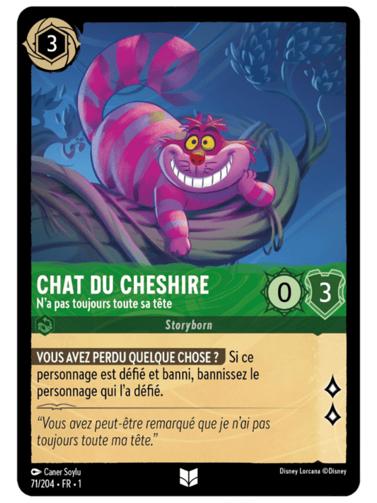 Chat du Cheshire N’a pas toujours toute sa tête