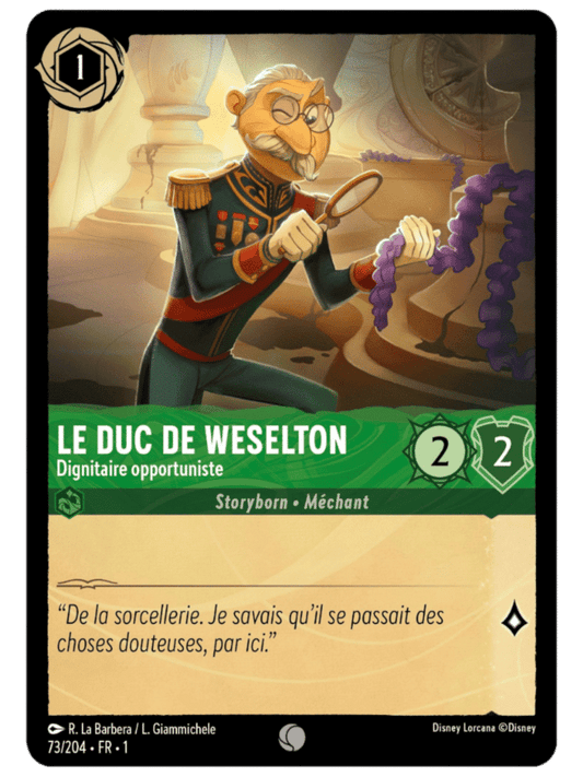 Le duc de Weselton Dignitaire opportuniste