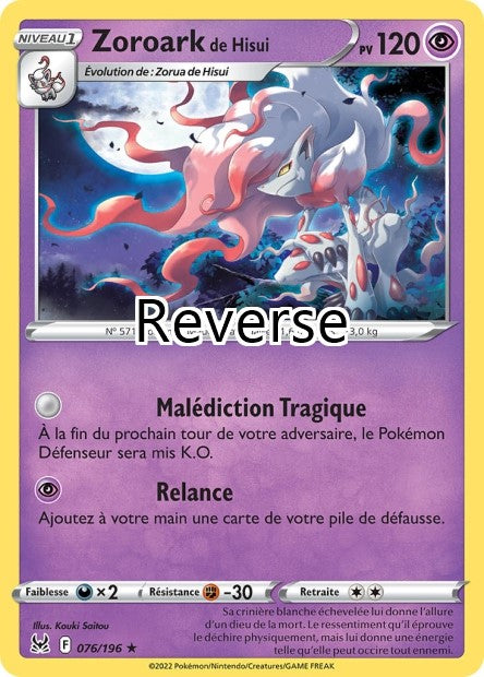 Zoroark de Hisui reverse